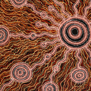 Aboriginal Art by Audrey Brumby, Waru Pulka, 152x122cm - ART ARK®