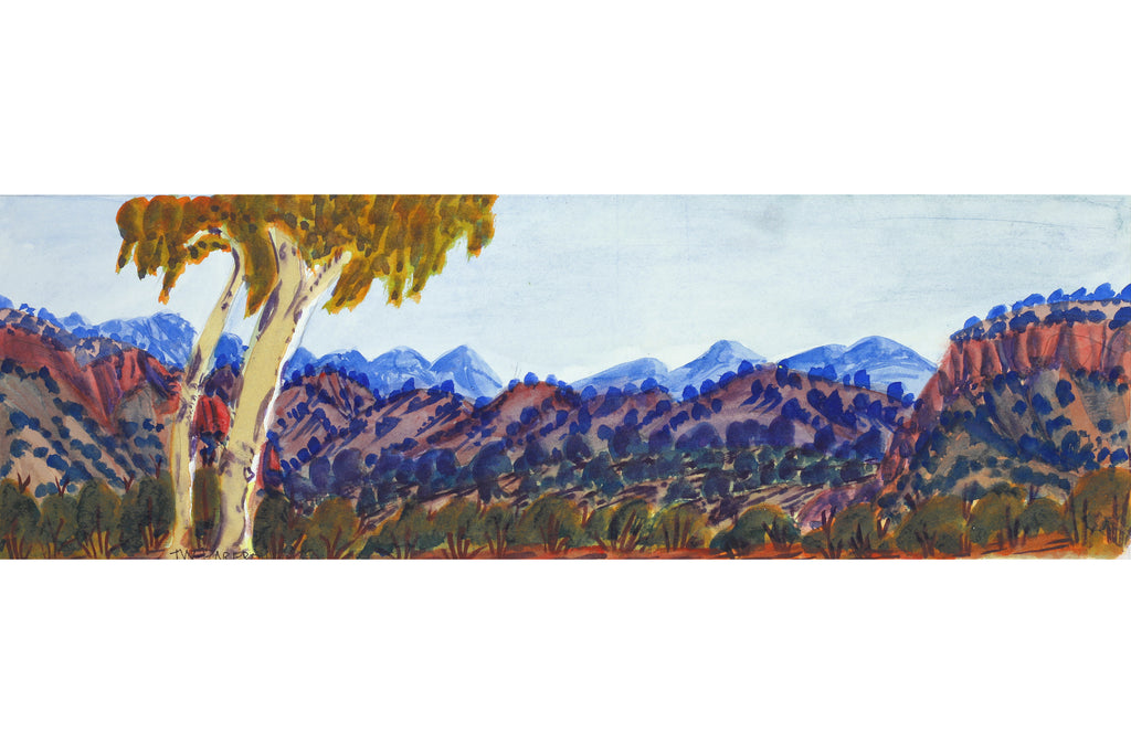Aboriginal Art by Ivy Pareroultja, East MacDonnell Ranges, 53.5x17cm - ART ARK®