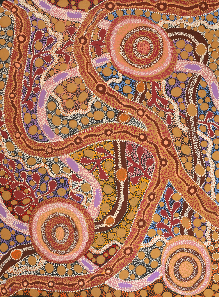 Aboriginal Art by Maralyn Stanley Inawinytji, Minyma Kutjara Wingellina, 102x75cm - ART ARK®