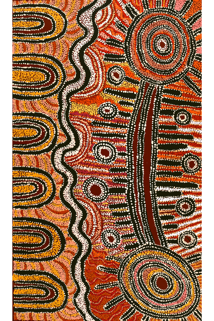 Aboriginal Artwork by Tjimpuna Williams, Piltati Tjukurpa, 122x71cm - ART ARK®
