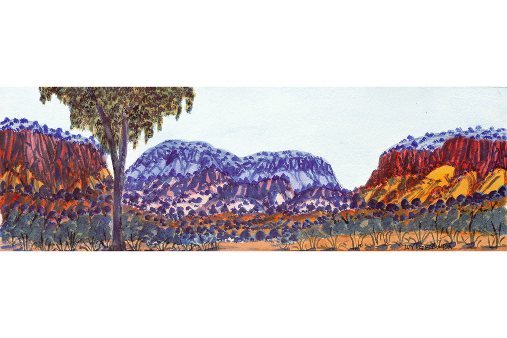 Aboriginal Art by Ivy Pareroultja, North-side of Petermann Ranges, 54x17.5cm - ART ARK®