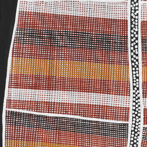 Aboriginal Art by Paul Nabulumo Namarinjmak, Ngalyod (Rainbow Serpent), 128x24cm Bark - ART ARK®