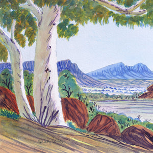 Aboriginal Art by Hilary Wirri, Mt Sonder, 53x34.5cm - ART ARK®
