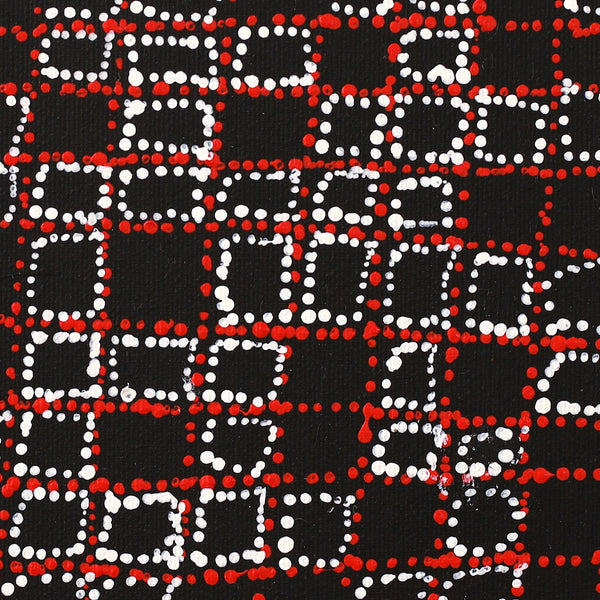 2682/25 Canvas Prestretched Watiyawarnu Jukurrpa (Seed Dreaming) 30x30cm Angela Nangala Robertson - Warlukulangu Artists main image 0