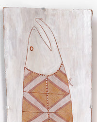 Aboriginal Artwork by Charlie Nangukwirrk Nanguwerr, Ngaldadmurrng, 95x33cm