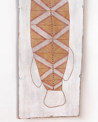 Aboriginal Artwork by Charlie Nangukwirrk Nanguwerr, Ngaldadmurrng, 95x33cm