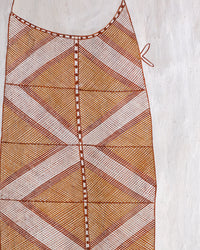 Aboriginal Artwork by Charlie Nangukwirrk Nanguwerr, Ngaldadmurrng, 95x33cm