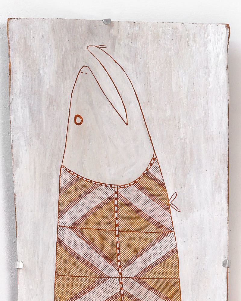 Aboriginal Artwork by Charlie Nangukwirrk Nanguwerr, Ngaldadmurrng, 95x33cm