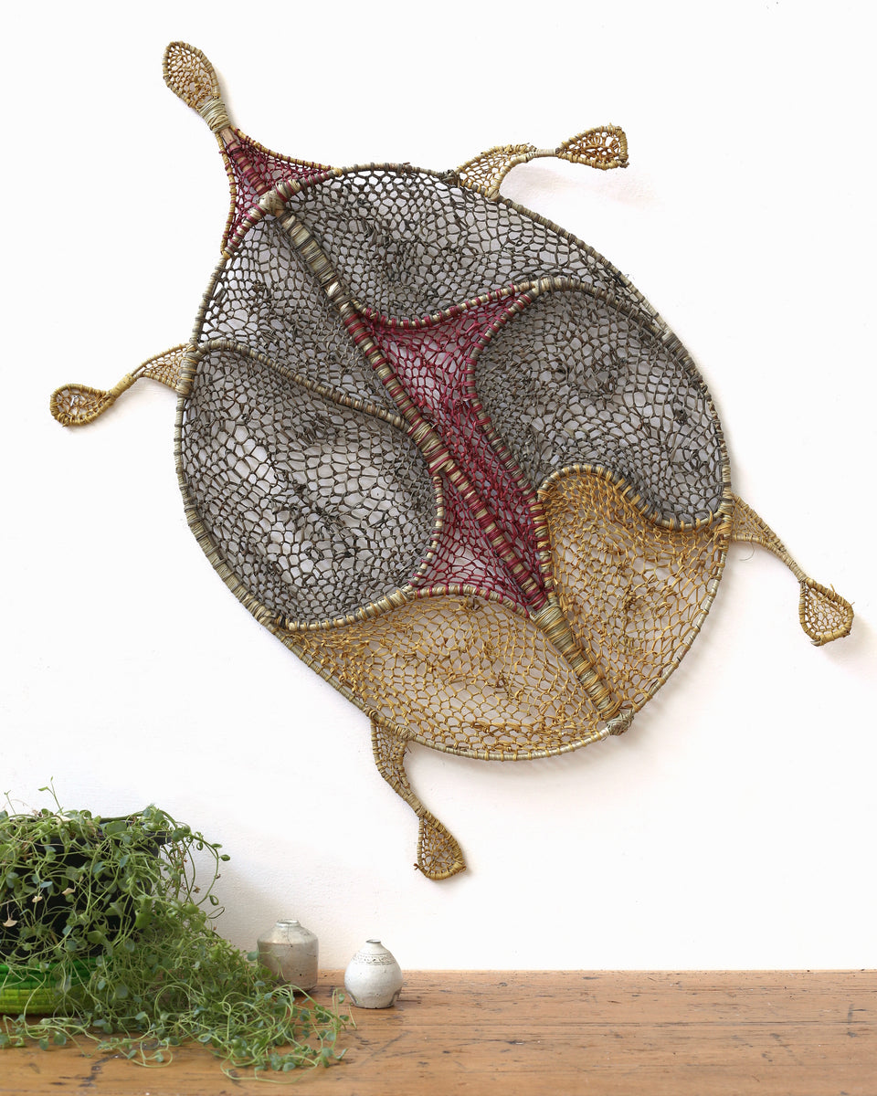 Aboriginal Art by Jericha Marrkula Manila, Madalaytj (Short necked turtle) Weaving, 82x60cm - ART ARK®