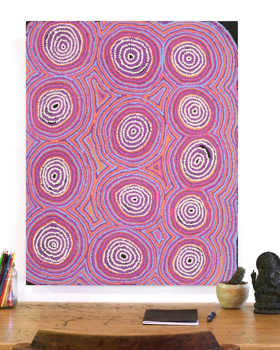 Aboriginal Artwork by Alice Nampijinpa Michaels, Lappi Lappi Dreaming, 76x61cm