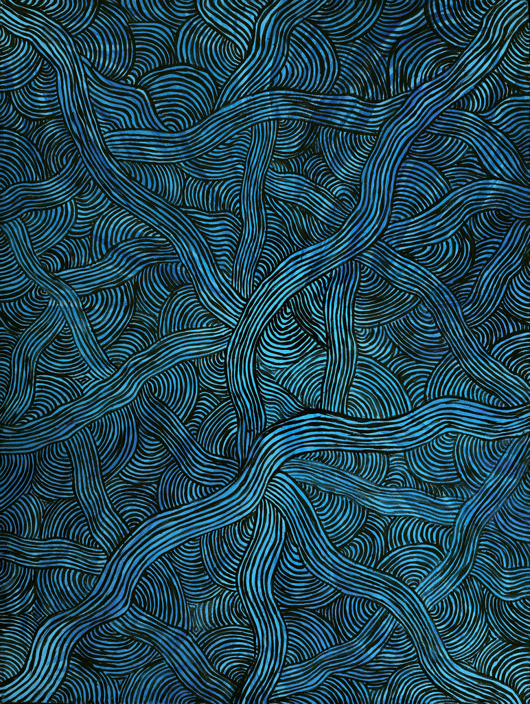 Aboriginal Art by Alison Multa, Women's Hairstring Dreaming, 61x46cm - ART ARK®
