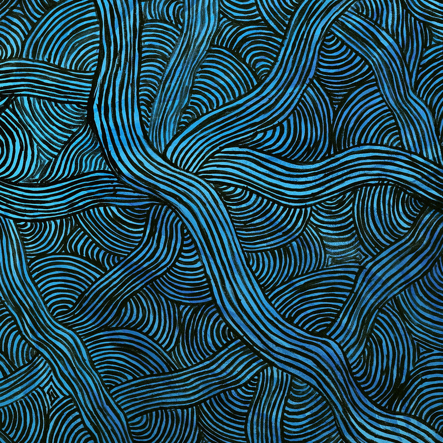 Aboriginal Artwork by Alison Multa, Women's Hairstring Dreaming, 61x46cm