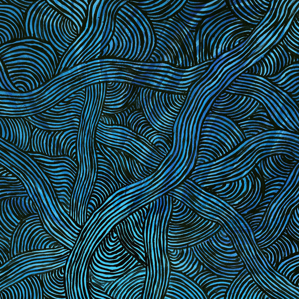 Aboriginal Artwork by Alison Multa, Women's Hairstring Dreaming, 61x46cm