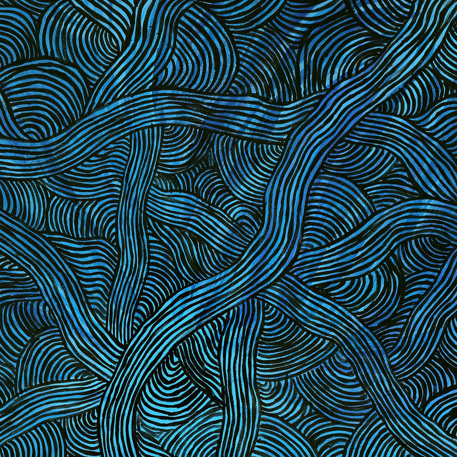 Aboriginal Artwork by Alison Multa, Women's Hairstring Dreaming, 61x46cm