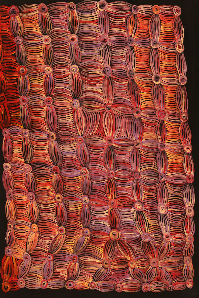 Aboriginal Artwork by Alison Watson, Kapi Tjurkurpa Kumanara Bore, 90x60cm