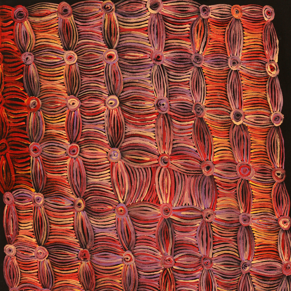 Aboriginal Artwork by Alison Watson, Kapi Tjurkurpa Kumanara Bore, 90x60cm