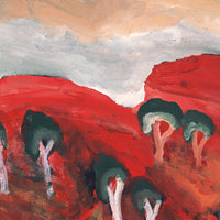 Aboriginal Artwork by Adrian Jangala Robinson, Nguru Nyirrpi-wana (Country around Nyirrpi), 91x76cm