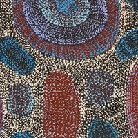 Aboriginal Artwork by Agnes Nampijinpa Brown, Ngapa Jukurrpa (Water Dreaming) - Mikanji, 122x61cm