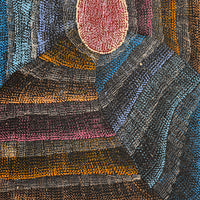 Aboriginal Artwork by Agnes Nampijinpa Brown, Ngapa Jukurrpa (Water Dreaming) - Mikanji, 91x46cm
