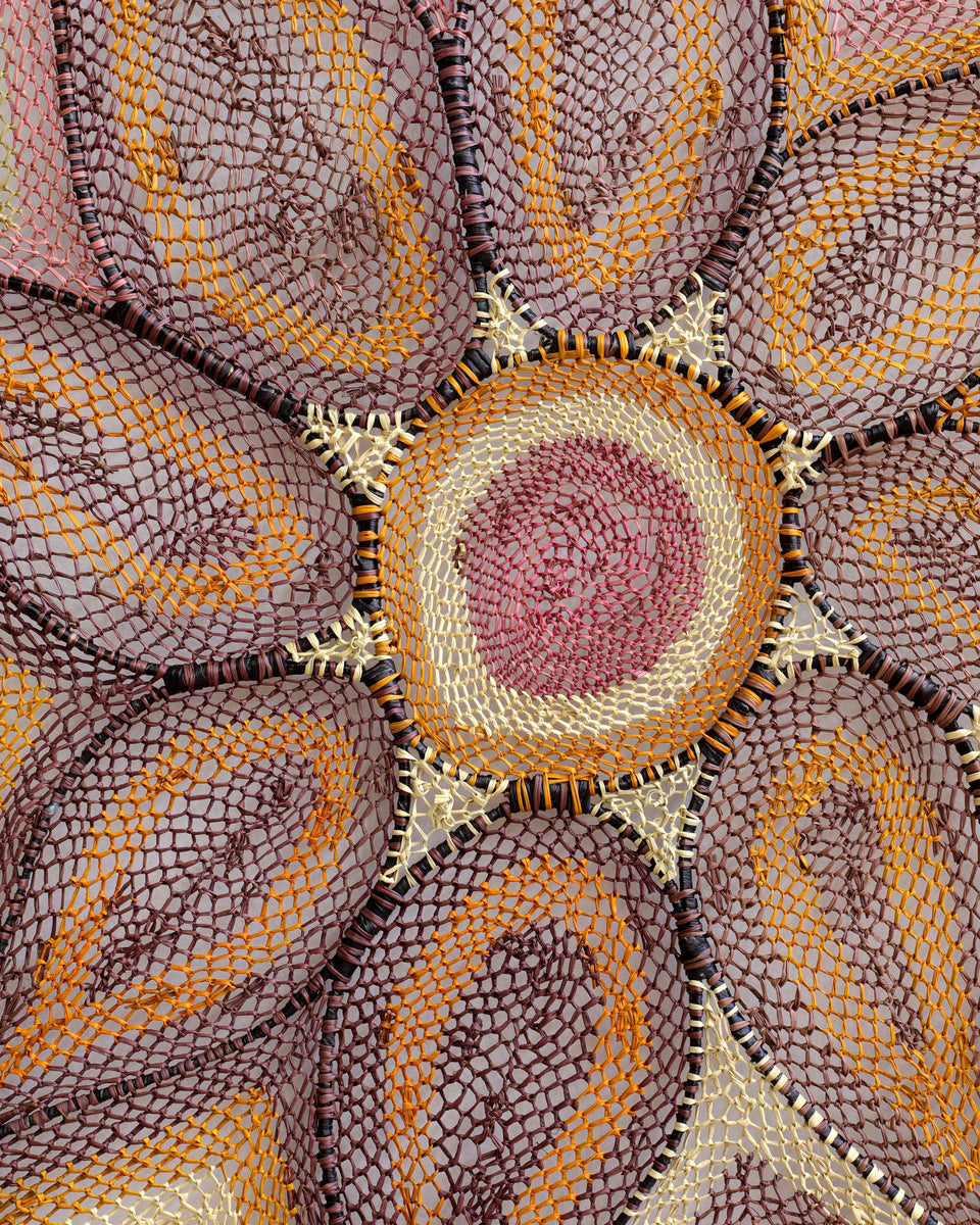 Aboriginal Artwork by Alice Djulman Dullman, Nguyno (flower), 77x70cm