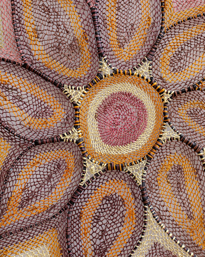 Aboriginal Artwork by Alice Djulman Dullman, Nguyno (flower), 77x70cm