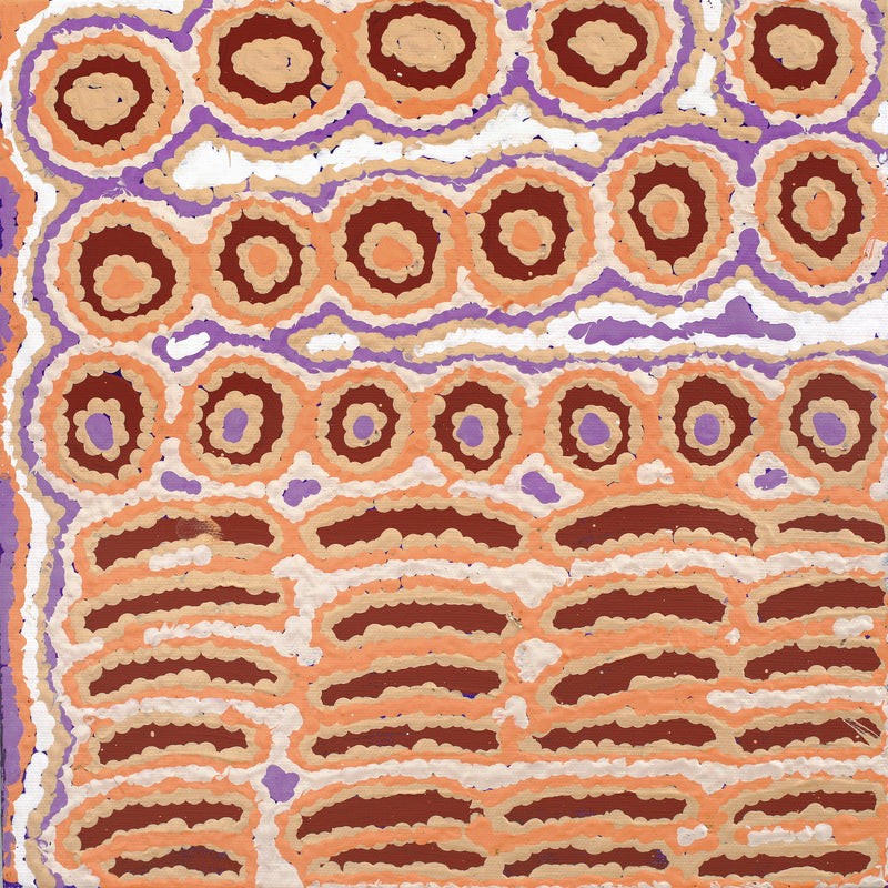 Aboriginal Artwork by Alice Nampijinpa Michaels, Lappi Lappi Jukurrpa (Lappi Lappi Dreaming), 30x30cm