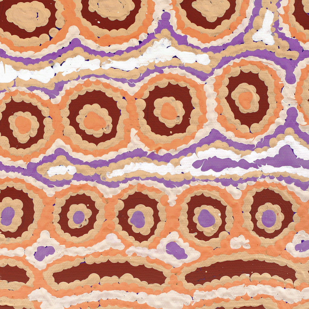 Aboriginal Artwork by Alice Nampijinpa Michaels, Lappi Lappi Jukurrpa (Lappi Lappi Dreaming), 30x30cm