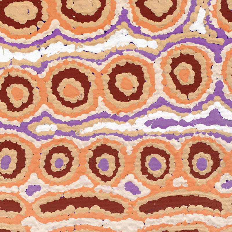 Aboriginal Artwork by Alice Nampijinpa Michaels, Lappi Lappi Jukurrpa (Lappi Lappi Dreaming), 30x30cm