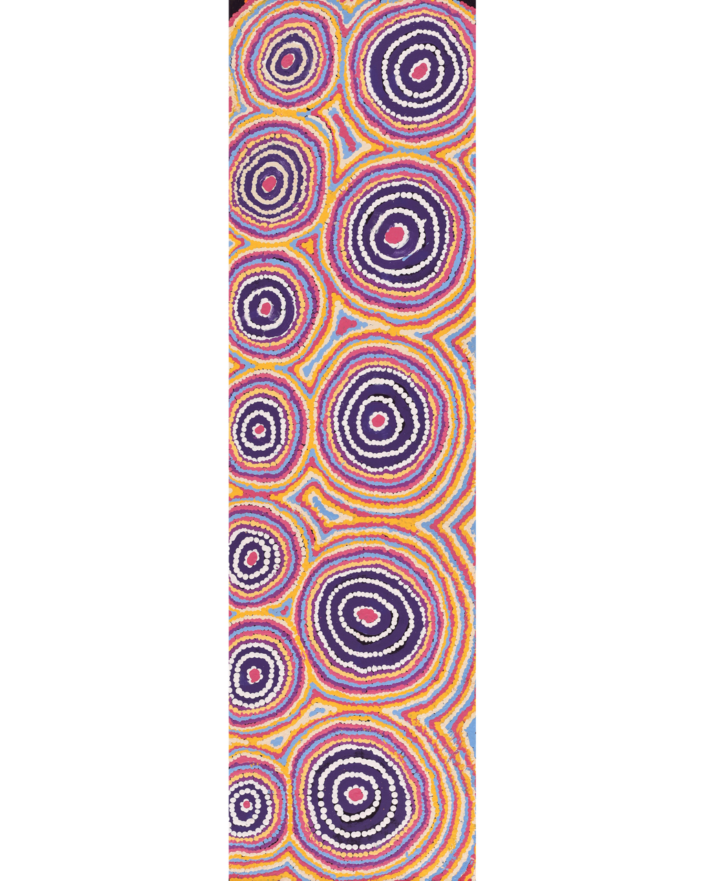 Aboriginal Artwork by Alice Nampijinpa Michaels, Lappi Lappi Dreaming, 107x30cm