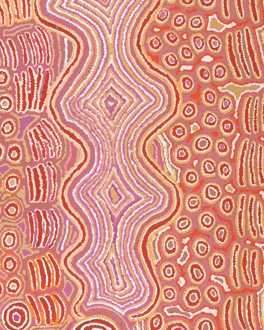Aboriginal Artwork by Alice Nampijinpa Michaels, Lappi Lappi Dreaming, 107x91cm
