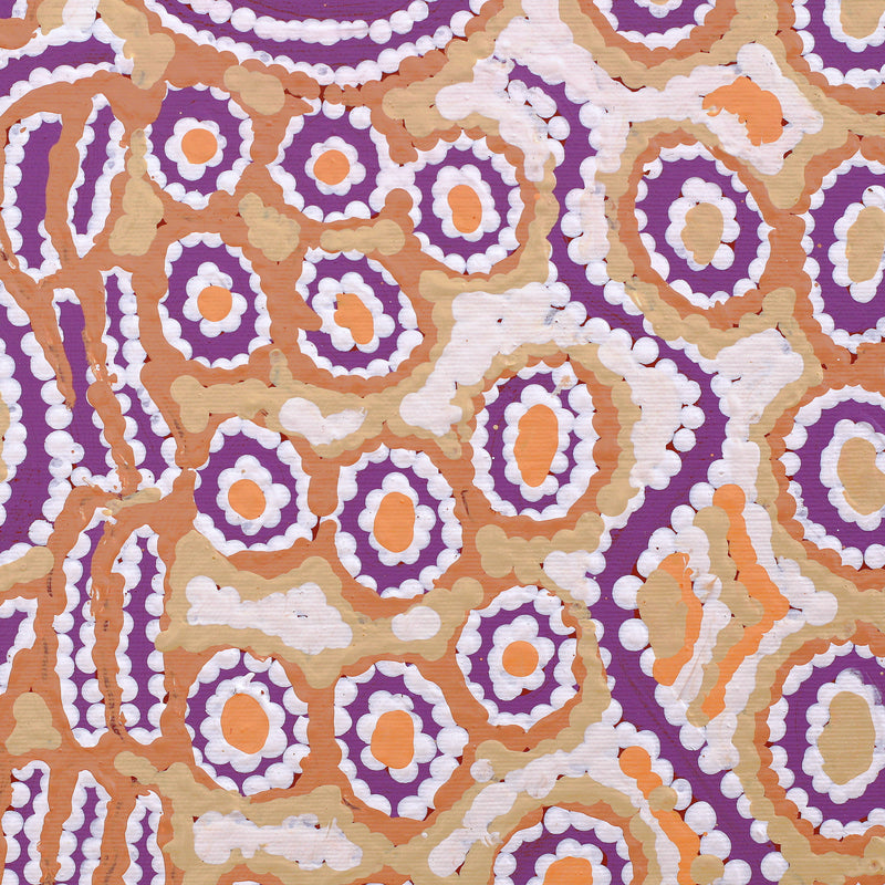 Aboriginal Artwork by Alice Nampijinpa Michaels, Lappi Lappi Jukurrpa (Lappi Lappi Dreaming), 30x30cm