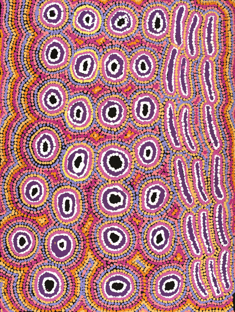 Aboriginal Artwork by Alice Nampijinpa Michaels, Lappi Lappi Dreaming, 61x46cm