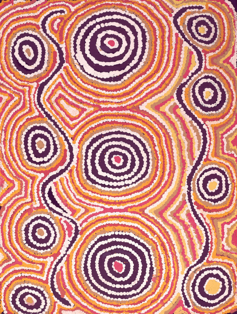 Aboriginal Artwork by Alice Nampijinpa Michaels, Lappi Lappi Dreaming, 61x46cm