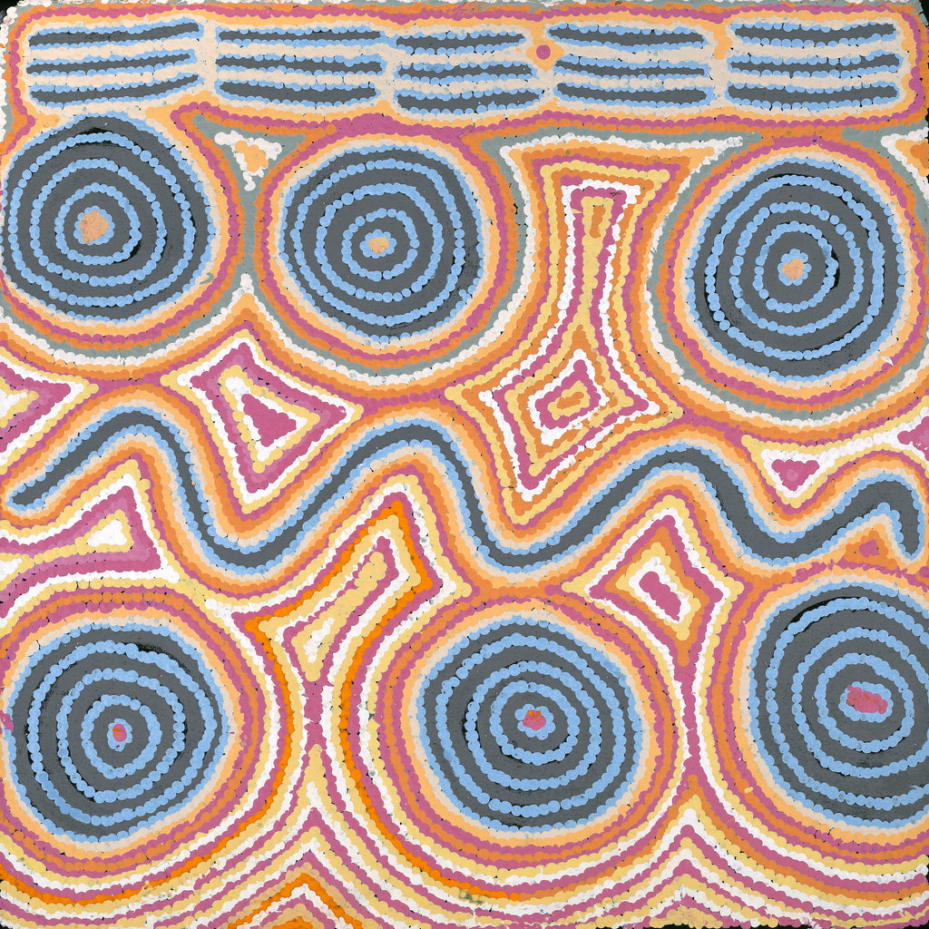 Aboriginal Art by Alice Nampijinpa Michaels, Lappi Lappi Dreaming, 61x61cm - ART ARK®