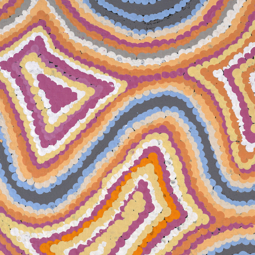 Aboriginal Art by Alice Nampijinpa Michaels, Lappi Lappi Dreaming, 61x61cm - ART ARK®