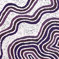 Aboriginal Artwork by Alicka Napanangka Brown, Yarla Jukurrpa (Bush Potato Dreaming), 30x30cm