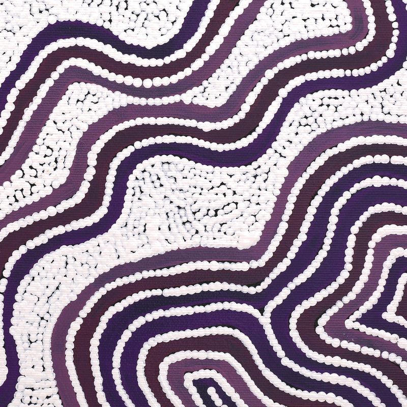 Aboriginal Artwork by Alicka Napanangka Brown, Yarla Jukurrpa (Bush Potato Dreaming), 30x30cm