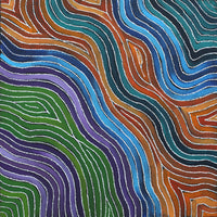 Aboriginal Artwork by Alicka Napanangka Brown, Yarla Jukurrpa (Bush Potato Dreaming), 40x40cm