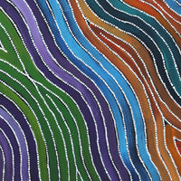 Aboriginal Artwork by Alicka Napanangka Brown, Yarla Jukurrpa (Bush Potato Dreaming), 40x40cm