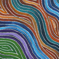 Aboriginal Artwork by Alicka Napanangka Brown, Yarla Jukurrpa (Bush Potato Dreaming), 40x40cm