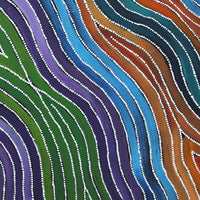 Aboriginal Art by Alicka Napanangka Brown, Yarla Jukurrpa (Bush Potato Dreaming), 40x40cm - ART ARK®