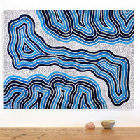 Aboriginal Artwork by Alicka Napanangka Brown, Yarla Jukurrpa (Bush Potato Dreaming), 61x46cm