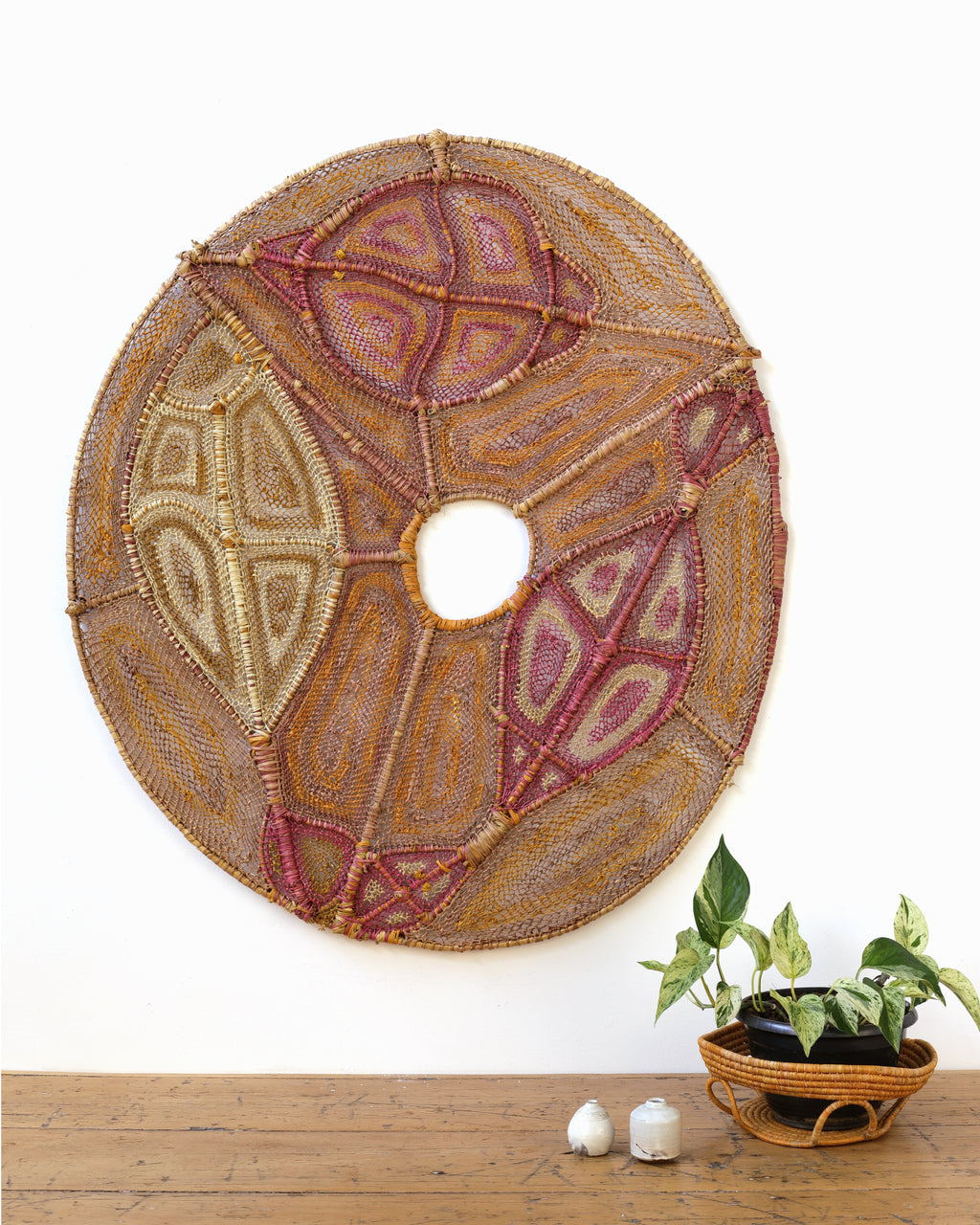 Aboriginal Artwork by Alison Kuwanjguwanj, Yawkyawk (, fish, and stingray) 96x87cm