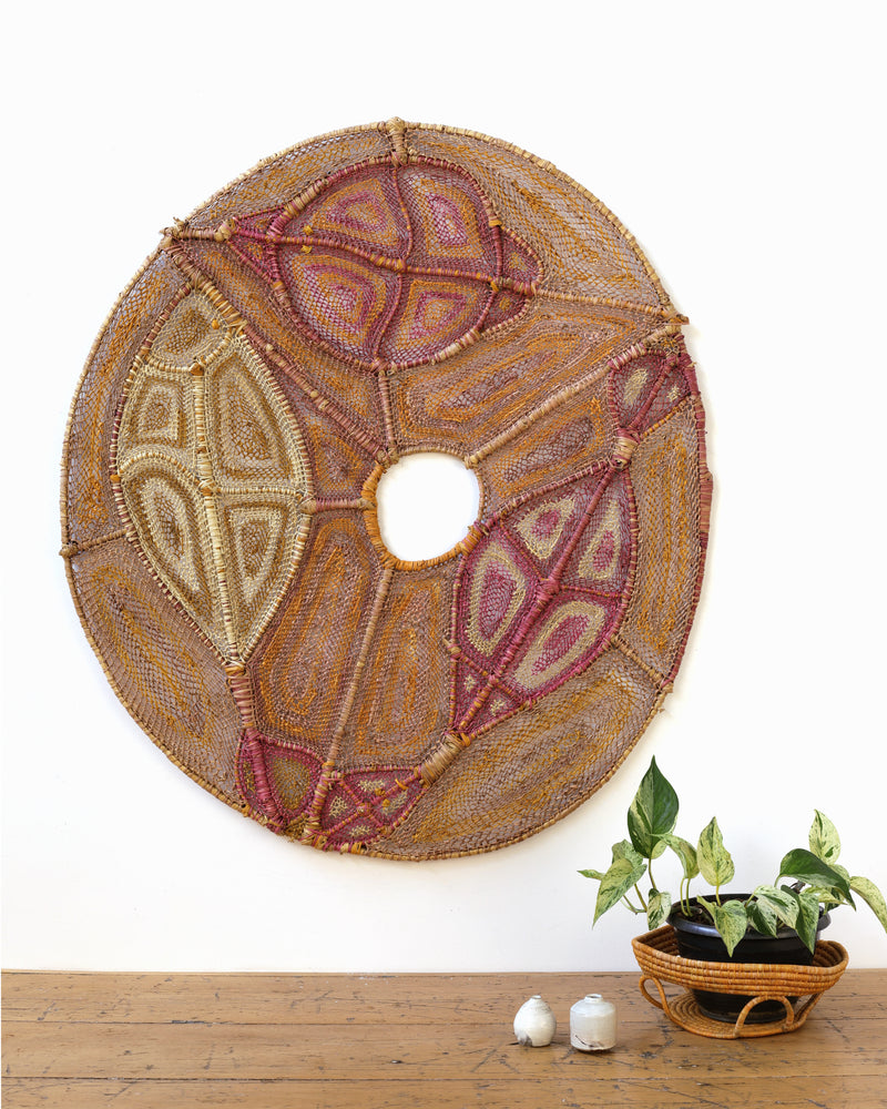 Aboriginal Artwork by Alison Kuwanjguwanj, Yawkyawk (, fish, and stingray) 96x87cm