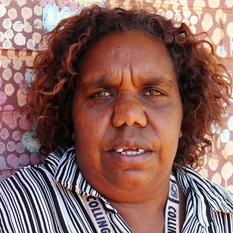 Aboriginal Artwork by Alma Nangala Robertson, Mina Mina Jukurrpa (Mina Mina Dreaming) - Janyinki, 40x40cm