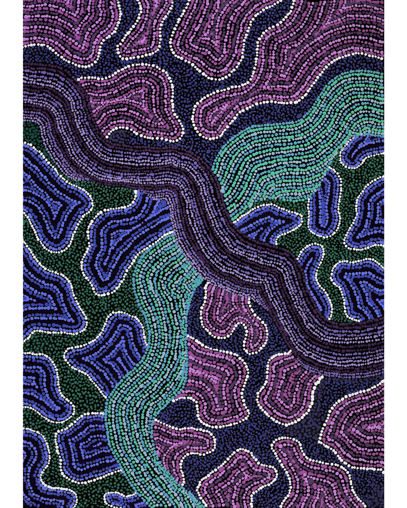 Aboriginal Artwork by Amanda Daegar, Ngayuku Ngura, 100x70cm