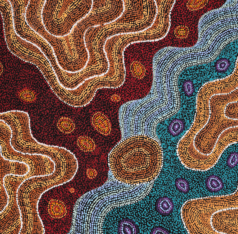 Aboriginal Artwork by Amanda Daegar, Ngayuku Ngura, 120x90cm