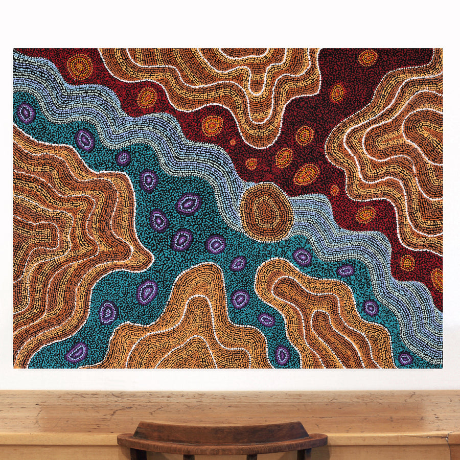 Aboriginal Artwork by Amanda Daegar, Ngayuku Ngura, 120x90cm