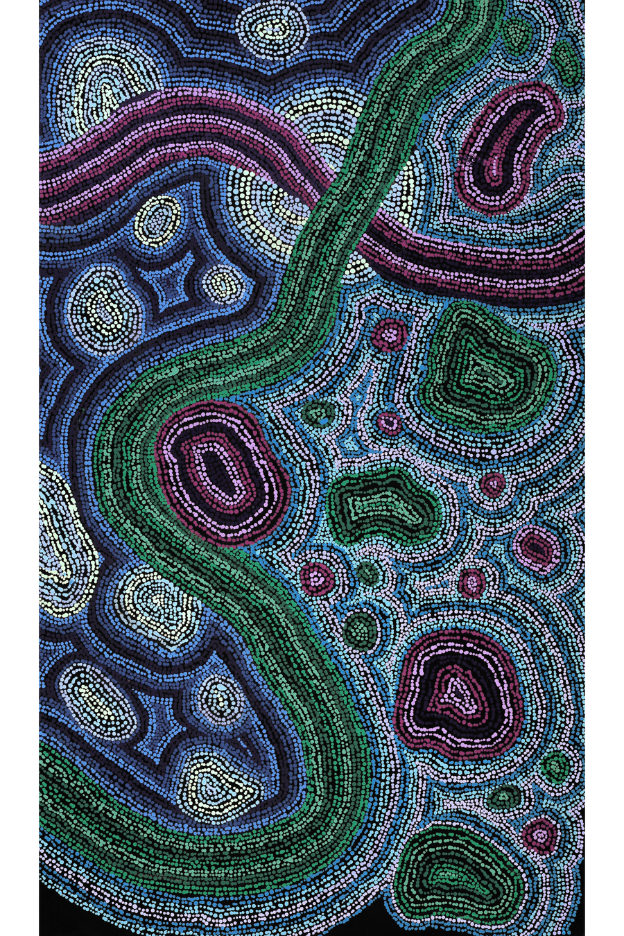 Aboriginal Artwork by Amanda Daegar, Ngayuku Ngura, 120x70cm