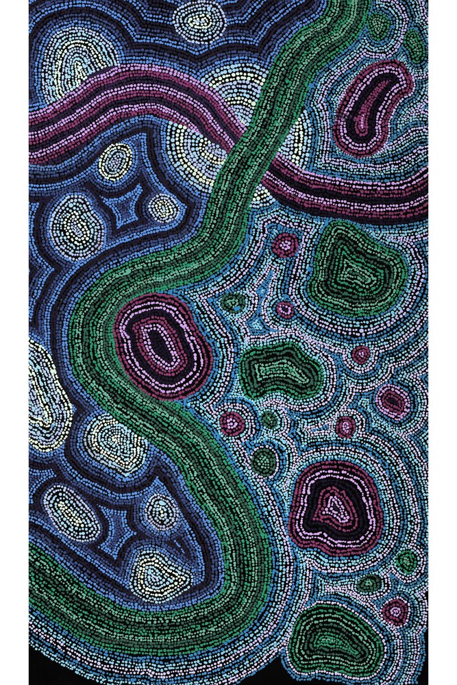 Aboriginal Artwork by Amanda Daegar, Ngayuku Ngura, 120x70cm